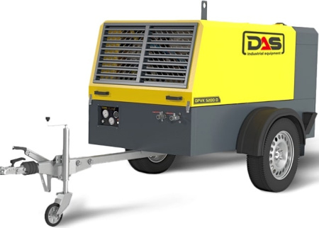 Передвижной дизельный винтовой компрессор DAS DPK 7200 D
